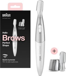 Braun FG1106 Eyebrow Mini Precision Trimmer,Brow Trimming, Styling & Shaping for Women Trimmer 120 min  Runtime 4 Length Settings
