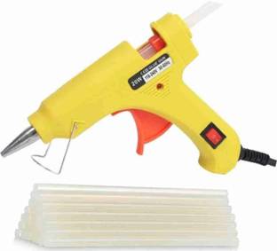 Mosclue Yellow Mini 20 Watt Glue Gun & 8 Glue Sticks Hot Melt Glue Gun For Craft Standard Temperature Corded Glue Gun