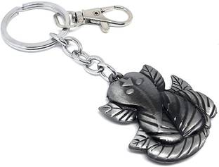 Virom Ganesh Ganpati Ekdanta Goodluck Keychain for Bike Car Office Keys Metal Hook Key Chain