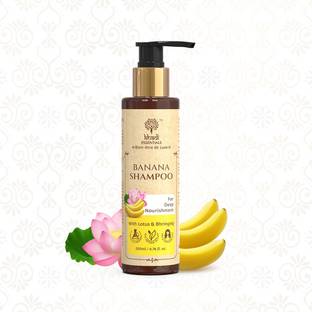 Khadi Essentials Banana Shampoo With Lotus & Bhringraj | Nourishes & Conditions Hair | Reduces