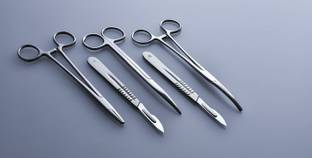 ARINEO Surgical Instruments Set of 5 (Stainless Steel) Utility Forceps