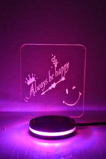 Craftkings Night Lamp,AlwaysBe Happy Led Lamp (3 Color) Table Lamp Night Lamp