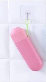 VYATIRANG 1 Pack Toothbrush Toothpaste Travel Container Cases With Hanger Plastic Toothbrush Holder