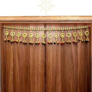 P A HEALTH AND FITNESS Antique Golden Elephant Moti Woolen Toran Main Gate Home Decor.[3Ft] Toran