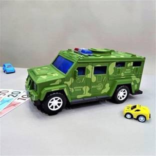Hiki Ziki Car Money Safe Box | Military Car Truck Piggy Banks Piggy Banks Vanity Box