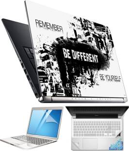 FineArts Be Different 4 in 1 Laptop Skin Pack with Screen Guard, Key Protector and Palmrest Skin Combo Set
