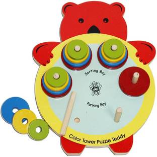 SKILLOFUN Color Tower Puzzle-Teddy