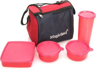 POLYSET Magic SeaL - Luxur 4 Containers Plastic Office Lunch Box