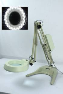 LENSEL FLEXIBLE ARM ILLUMINATED MAGNIFIER STANDARD MODEL (LED) INCLUDING MOVABLE HEAVY BASE WITH INCREASED MAGNIFICATION ATTACHMENT 4X DESK TOP ILLUMINATED INSPECTION MAGNIFIER