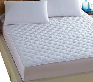 KF Double Size Fitted Polyster, Cotton Breathable, Waterproof Mattress Cover