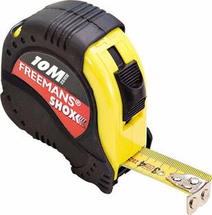 FREEMANS Shox 10m Rubber Grip ABS High Quality Measurement Tape