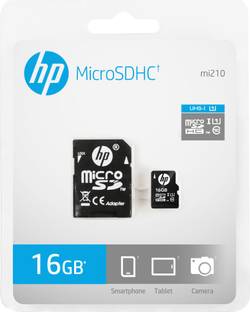 HP HFUD016-1U1 U1 16 GB MicroSD Card Class 10 90 MB/s  Memory Card Compatible with Camera, Mobile, Tablet