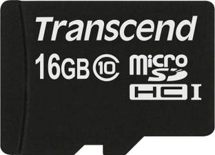 Transcend MicroSDHC 16GB Class 10 16 GB MicroSD Card Class 10 30 MB/s  Memory Card Compatible with Mobile
