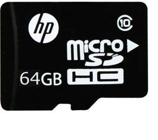 HP HP-MSDC-64GB 64 GB MicroSDHC Class 10 91 MB/s Memory Card Compatible with Mobile