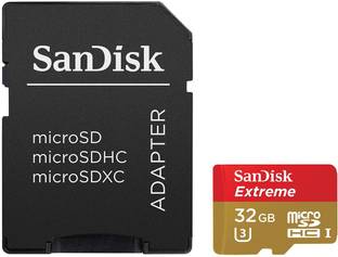 SanDisk SDSDQXL-032G Extreme 32 GB MicroSDHC Class 10 90 MB/s  Memory Card Compatible with Camera, Mobile, Tablet