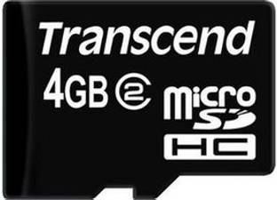 Transcend MicroSDHC 4GB 4 GB MicroSD Card Class 2  Memory Card Compatible with Mobile