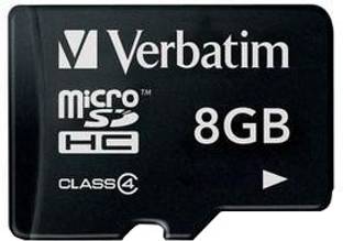 Verbatim Micro SDHC Card 8GB 8 GB MicroSDHC Class 4 4 MB/s  Memory Card Compatible with Mobile