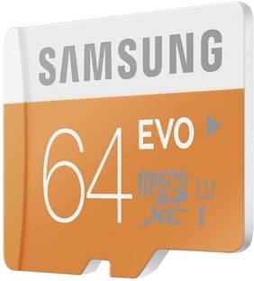 SAMSUNG microSDHC UHS-ICARD EVO 64 GB MicroSDXC Class 10 48 MB/s  Memory Card Compatible with Mobile