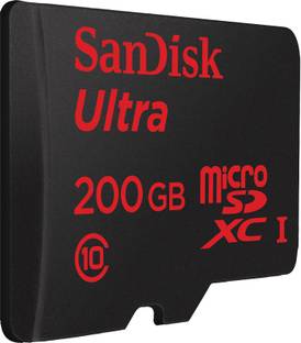 SanDisk SDSQUAN-200G-G4A Ultra 200 GB MicroSDXC Class 10 90 MB/s  Memory Card Compatible with Mobile, Tablet