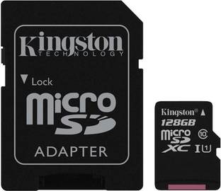KINGSTON SDCX10/128GBIN UHS-1 128 GB MicroSDXC Class 10 80 MB/s  Memory Card Compatible with Mobile