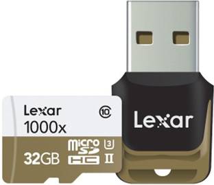 Lexar LSDMI32GCBIN1000R Professional 1000x 32 GB MicroSDXC Class 10 150 MB/s  Memory Card Compatible with Computer, Camera, Tablet, Mobile