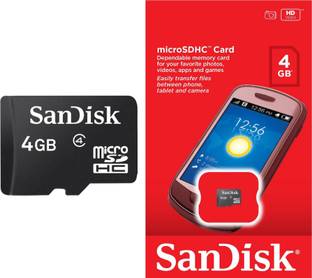 SanDisk SDSDQM-004G-B35 Basic 4 GB MicroSDHC Class 4 4 MB/s  Memory Card Compatible with Camera, Mobile, Tablet