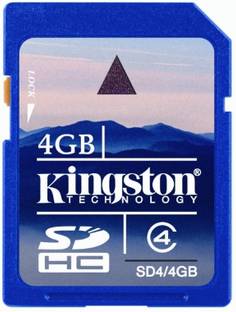 KINGSTON SD 4 GB Class 4 4 GB SDHC Class 4 20 MB/s  Memory Card Compatible with Camera, Mobile