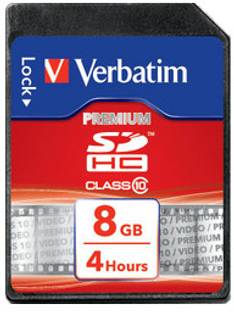 Verbatim SDHC 8GB Class 10 8 GB SDHC Class 10 10 MB/s  Memory Card Compatible with Camera, Mobile