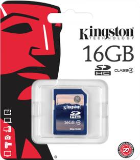 Kingston SD4/16GBIN 16 GB SDHC Class 4 4 MB/s  Memory Card Compatible with Camera