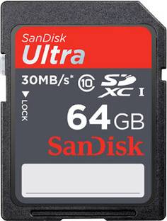 SanDisk Ultra 64 GB SDXC Class 10 30 MB/s  Memory Card