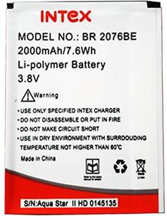 Intex Mobile Battery For  Intex Aqua Star II 2 / Star II 2 HD