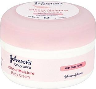 JOHNSON'S Body Care 24 Hour Moisture Body Cream With Shea Butter (Made In France)