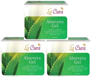 La Cura Aloevera Gel (Pack of 3 pc 100 g each)