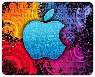 Digiclan Digiclan Multi Colour Apple Logo Non Slip Base Mousepad