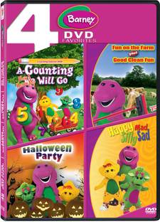 BARNEY 4 DVD PACK 2 (COUNTING, FUN ON FARM, HALLOWEEN, HAPPY MAD)