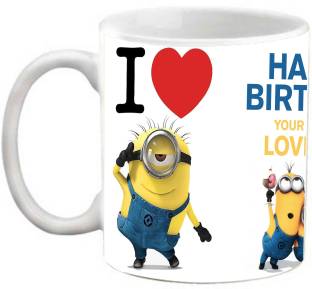 EFW Happy Birthday Your Minions Love You Ceramic Coffee Mug