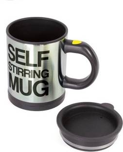 Eshop Self Stirring Stainless Steel, Plastic Coffee Mug