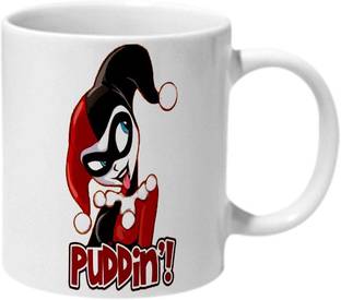 Mooch Wale Harley Quinn Puddin Ceramic Coffee Mug