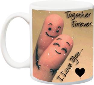 ME&YOU Gift for Husband/Wife/Girlfriend/Boyfriend/Lover;"Together Forever i Love You 3D printed Ceramic Coffee Mug