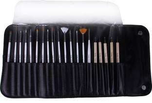 Looks United 15 Nail Art Brush, 5 Two Way Dotting Tool And Carry Case
