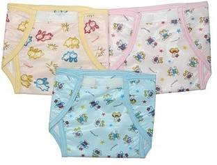 Tiny Care U Shaped Inside Outside Plastic Velcro Nappies