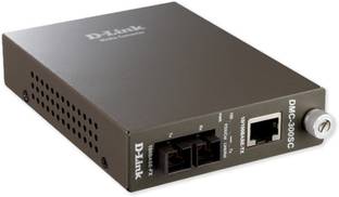 D-Link DMC-300SC 100BASE-TX TO 100BASE-FX MULTIMODE SC MEDIA CONVERTER 5 Ports 100 Mbps Smart Network Switch