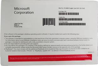 MICROSOFT FQC-08929 Windows 10 Pro 64 bit OEM 64 BIT
