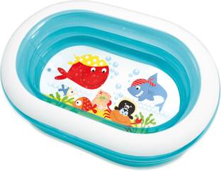 INTEX Oval Whale Fun Pool1 Inflatable Swimming Pool