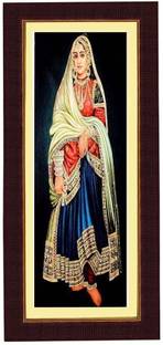 Janki Rajasthani Culture Wall picture Canvas 17.72 inch x 8.07 inch Painting