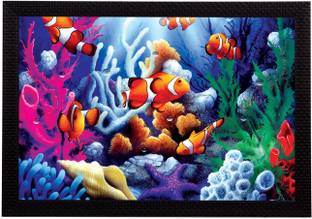 eCraftIndia Underwater View Satin Matt Textured UV Art Canvas 10 inch x 14 inch Painting