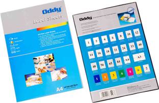 Oddy A4 Size Paper Labels For Laser, Inkjet & Copiers 1 Label Sheet Self-adhesive Paper Label