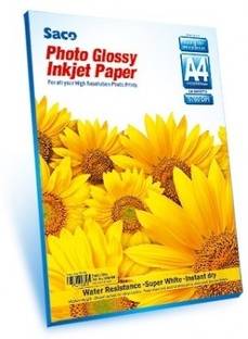 Saco A4-130 GSM Photo Glossy Paper - 50 Sheets Unruled A4 130 gsm Inkjet Paper