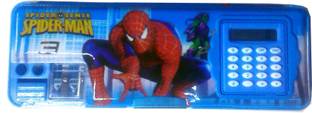 Karta Spider man with calculator & dual sharpner Art plastic Pencil Box