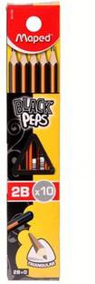 Maped Black Peps 2b Graphite Triangular Shaped Pencil 850083 (Set Of Three) Pencil